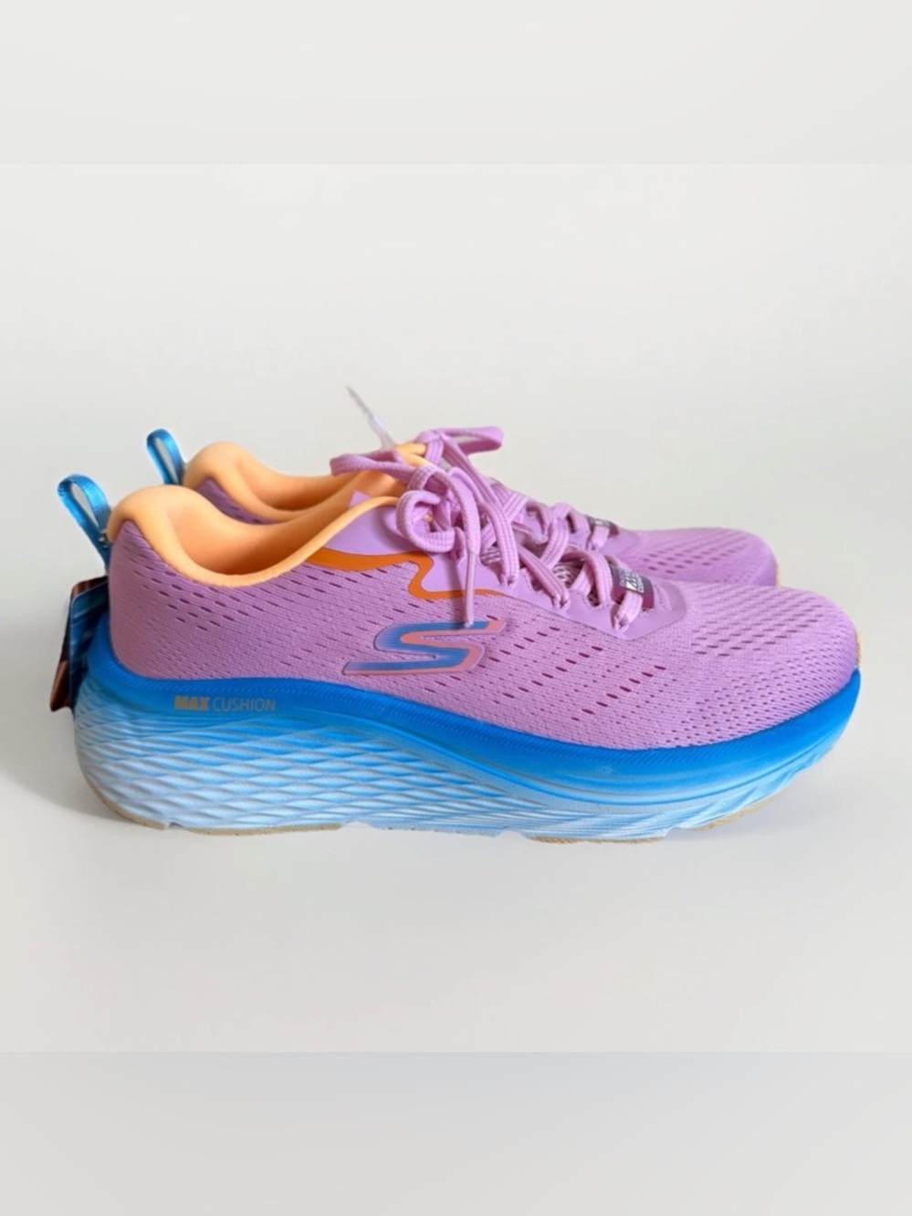 Skechers Max Cushioning Elite 2.0 Unbreakable Pink Blue Womens Running Shoes 6.5